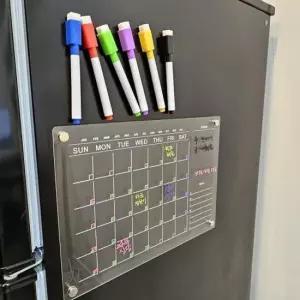 [문구/오피스] 아크릴 자석 월간 스케줄러 투명보드 6색마카 포함