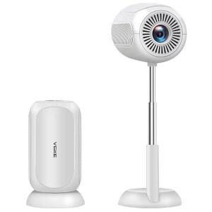 VGKE 미니 휴대용 프로젝터 4K 지원, Wi-Fi 및 블루투스가 지원되는 300 ANSI 풀 HD 1080p 프로젝터, 자동 키스톤 보정, 휴대폰 / 노트북 TV Stick