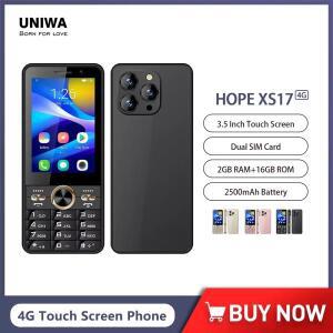 UNIWA HOPE XS17 4G 터치 스크린 키패드 전화 쿼드 코어 스마트 폰 안드로이드 8.1 2GB + 16GB 2500mAh 3.5