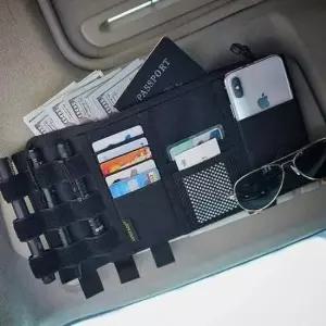 바이펄러드 자동차 선바이저 거치 전술 파우치 블랙 전술파우치 자동차수납파우치 등산파우치