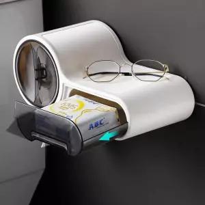 [이지커머스]키밍 티슈케이스 휴지건반 욕실선반 롤티슈 원형 각티슈케이스 휴지 케이스