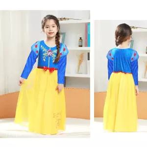 [이지커머스]백설공주 일반형 긴팔 실내복 21 여아 원피스 코스튬 캐릭터의상 여아실내복 아동드레스 공주