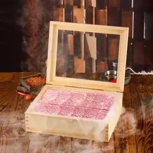 드라이아이스 플레이팅상자 나무 한우 사시미 초밥 박스 트레이 스시 오마카세