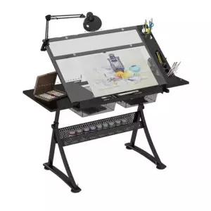 미술 작업대 테이블 각도조절 제도판 스탠드 도면 제도 조명