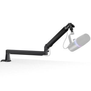 로우 프로파일 마이크 암, 케이블 관리 붐 책상 클램프가 있는 풀 알루미늄 조절 스탠드, 스트리밍, 팟캐스트, 녹음을 위한 360 회전식 헤비 듀티 스탠드