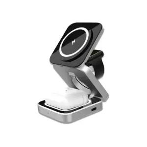 [퍼니메이커]3IN1 접이식 맥세이프 무선충전기 SM1 스마트폰무선추전기 3in1무선충전기 워치충전기 에어팟