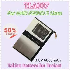 Teclast M40 P20HD 5 태블릿 배터리 용 TLA007 3.8V 6000mAh 교체 백업