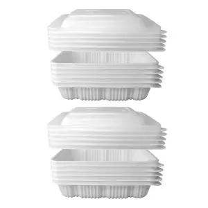 갤러리아 사각찜용기 찜닭 해물찜 보쌈용기 소 화이트 10세트