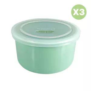 블루마마 도자기 이유식용기 도시락 3종 400ml 민트X3 BNA