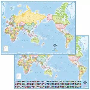 [퍼니메이커]미니 휴대용 세계지도 - 세계전도 월드맵 여행 세계지도포스터 여행지도 세계여행지도 인테리