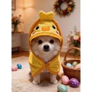 IOICYBF 강아지 흡수성 후드 타월 타월 빠른 담요 옐로우 건조 목욕 따뜻한 가운