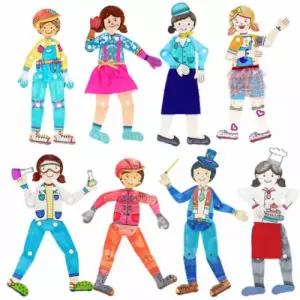 뚝딱 종이인형 10인용 만들기 교구 재료