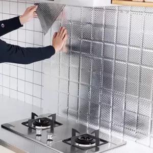 다용도 알루미늄 시트지 방수 내열 주방 알루미늄 시트지 타일 인테리어 씽크대 보호 습기