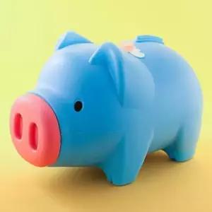 [문구/오피스] 파랑 돼지저금통 왕대 복돼지저금통