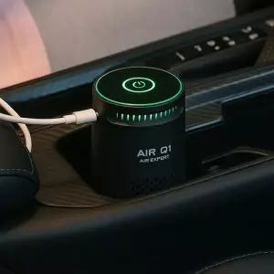 강력한 공기정화 에어큐원 차량용 공기청정기 블랙