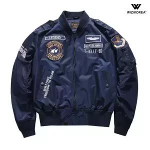 남성 MA1 자켓 자수 오버핏 항공점퍼 빅사이즈 봄 가을 아우터 WI238J