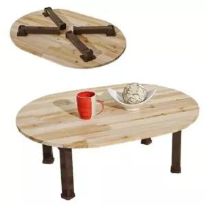 원목테이블 좌식 원목 거실 접이식 원형 탁자 좌탁 티 테이블