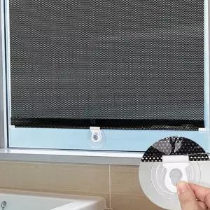 사무실 블라인드 흡착식 롤업 햇빛 창문 블라인드 가리개 길이 조절 차량용 자동차 가림막 차광막 차량