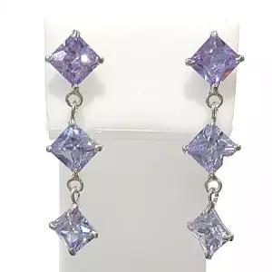 [셀러허브 패션][블루케이] 실버925 자수정 합성석귀걸이 210811-20n