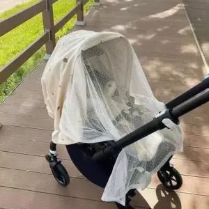 아기자기한 디자인 햇빛가리개 모기장 유모차