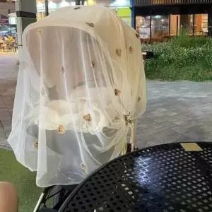 간편한 탈부착 해충 방지 촘촘한 모기장 유모차용