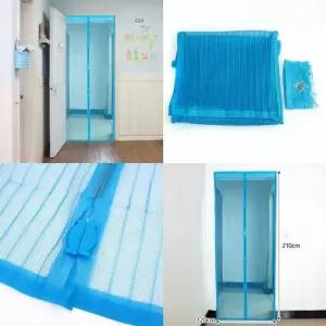 출입문 모기장 블루 120 여름 해충방지 방충망