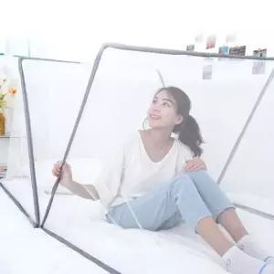 원터치 1초 폴딩 모기장 접이식 사각 침대- 더블