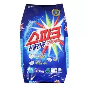 스파크 찬물 세탁 5.5kg 가루 세탁기 빨래 세제 빨래세제 가루비누 세탁세제