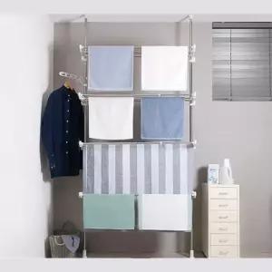 접이식빨래건조대 기둥접이식 폭조절 빨래 건조대 4단 접이식 선반