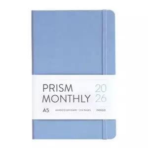 [문구] 인디고 다이어리 2026 프리즘 A5 먼슬리 스케줄러 날짜형 25절 월간 밀키블루