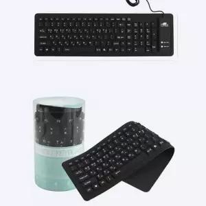 방수 479QMZ64 실리콘 롤 키보드 방수 저소음 USB 휴대용