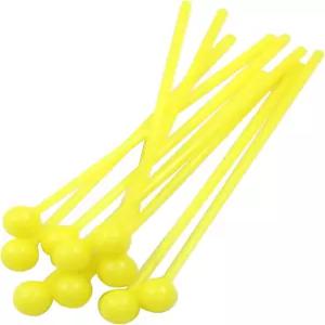 조르베이오 10Pcs 플라스틱 글로켄슈필 망치 7.5인치 벨 실로폰 드럼 악기 밴드용 타악기 스틱 옐로우