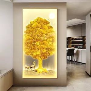 풍수 인테리어 황금나무 사슴 행운 돈들어오는 재물