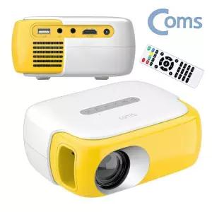 COMS 회의용 가정 학원 강의용 미니 LED 빔프로젝터 카페 수업용 유치원