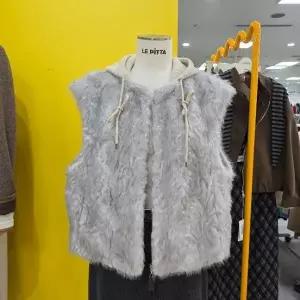 [하프클럽/르피타]르피타 DP01 니트후드배색퍼조끼 L254UVOB56