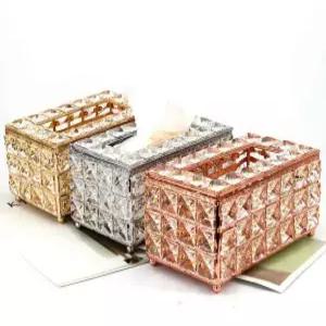 크리스탈 골드 커버 두루마리 각티슈 사각휴지 케이스