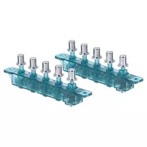 uxcell 2Pcs 레인지 후드 키보드 스위치 MQ205 AC 250V 4A 5 푸시 버튼 피아노 타입 후드용 파란색