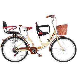 가족 자전거 2인승 커플용 뒷좌석 이색자전거 반려견 일체형 인승 브레이크 유원지