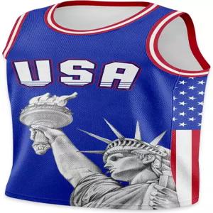 7월 4일 미국 독립기념일 국기 농구 유니폼 레드 화이트 블루 셔츠 아메리칸 패트리어트 저지