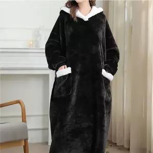 미리나들  롱 입는 대형 깔끔 후드 담요 블랭킷 2color DK-0492