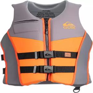 퀵실버 남성 구명조끼 USCG 캐나다 교통부 보트 낚시 카약 패들링 워터스포츠용 타입 III PFD 에보프렌 -