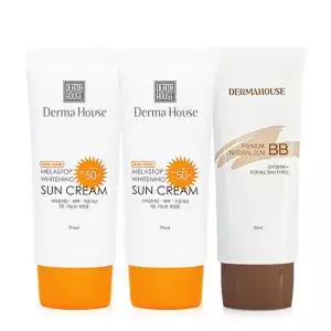 이지하우스 멜라스톱화이트닝선크림 2개+썬비비크림 641348