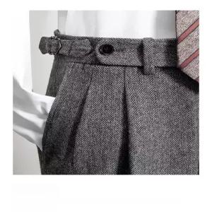 빅사이즈 하이웨이스트 슬림핏 남성 캐주얼 바지 비즈니스캐주얼