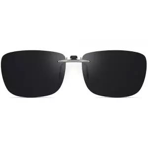 편광 클립 온 선글라스 오버 처방 안경 남성 여성 컴팩트 핏 플립 업, 민감한 눈을 위한 블랙 슈퍼 다크 카