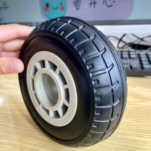 1개 5인치 헤비듀티 캐스터 고무 금도금/TPR 폭 50mm 무소음 범용 트롤리 산업용 트레일러 단일 휠