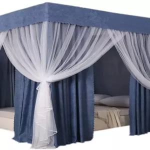침대 가림막 캐노피 암막 커튼 모기장 사각 포스트