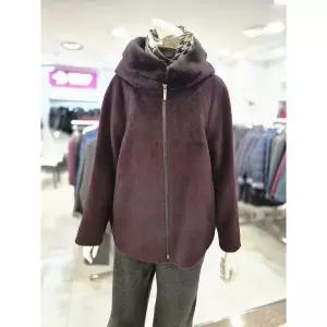 [하프클럽/쉐르담]쉐르담 세이브존01 밍크 카라 알파카코트 CI4-013HC