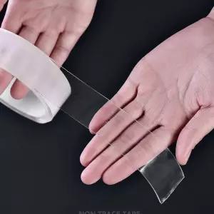 투명 테이프 접착 재사용 양면 실리콘 부착 5M [f626CF0]