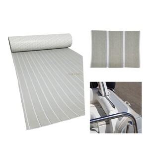 2300x900x6mm 합성 EVA 데크 인조 티크 바닥재 폼 마린 시트 자체 접착 그레이 화이트 라인