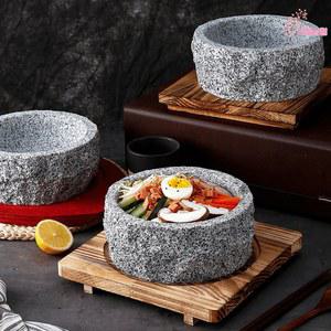 1인 솥단지 혼밥 거친 밥그릇 도자기 가정용솥밥 1 자연표면 국수 일식 내추럴 세트